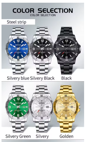 Men's Business Quartz Watch, Large Dial, Calendar, Waterproof, Night Light, New Men's Quartz Watch